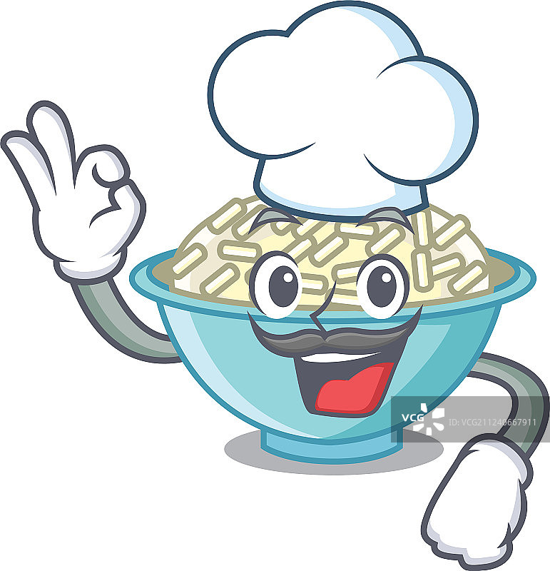 厨师米饭碗卡通形象图片素材