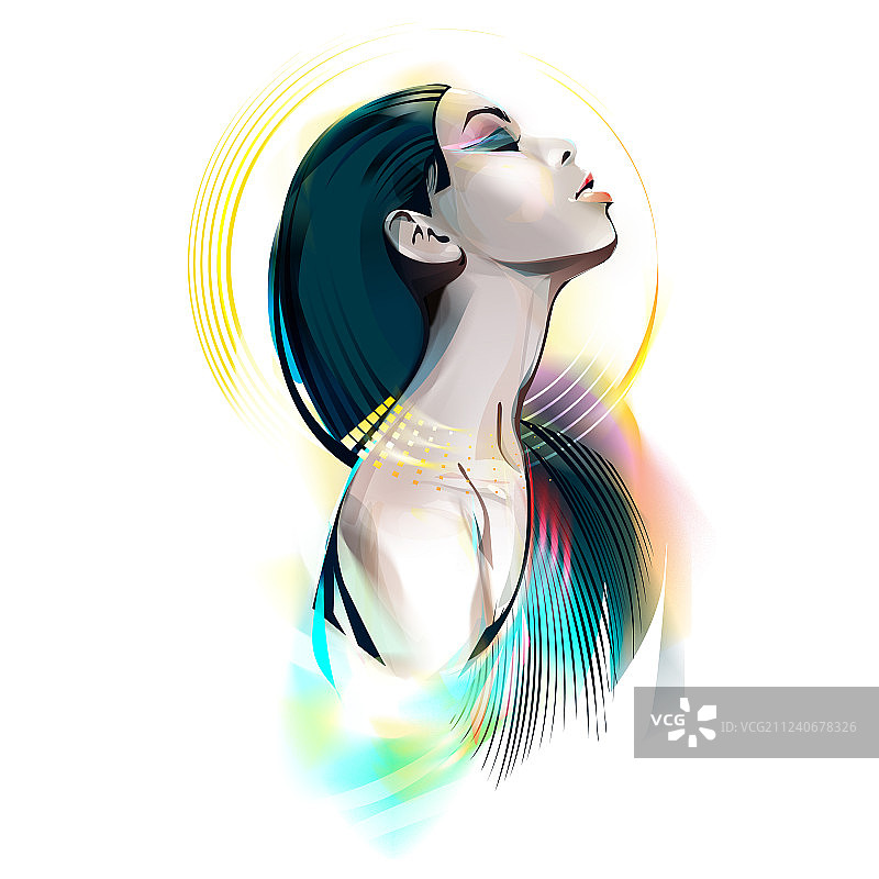 埃及女神女孩画像图片素材