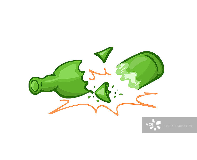 破碎的瓶子图片素材