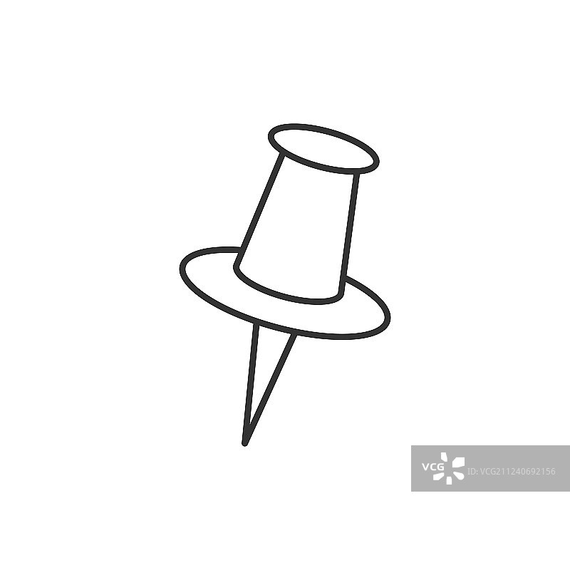 图钉线条图标图片素材