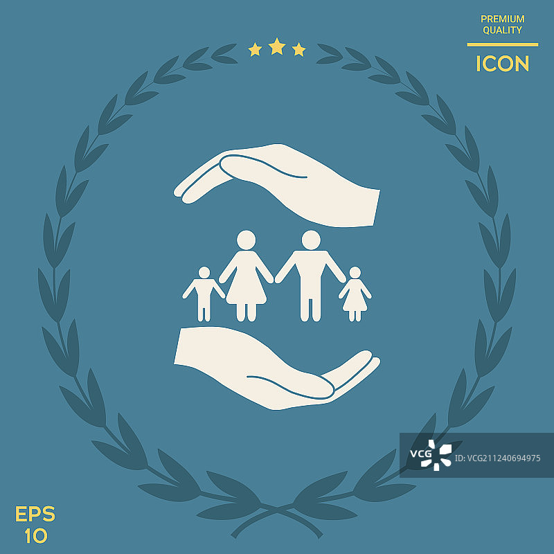 手持家庭保护象征图片素材