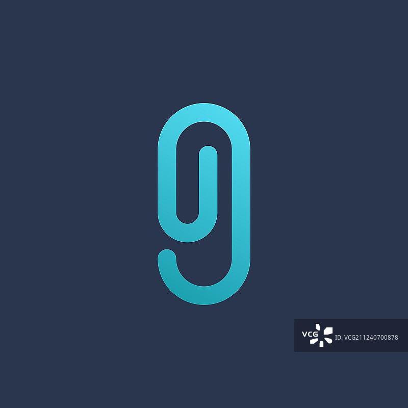 字母G数字9剪辑标志图标设计模板图片素材