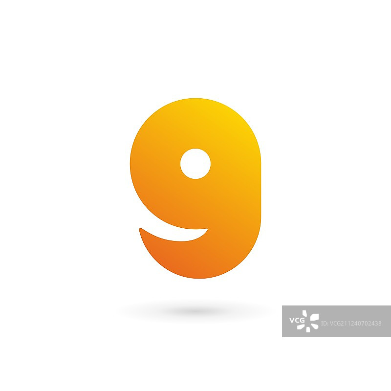 字母G数字9微笑标志图标设计模板图片素材