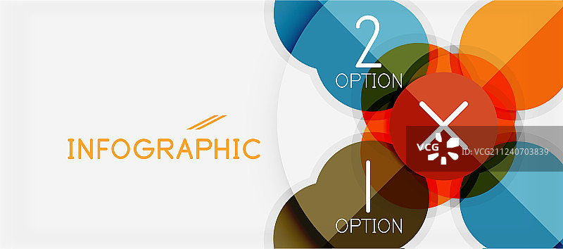 纸张几何圆横幅模板图片素材