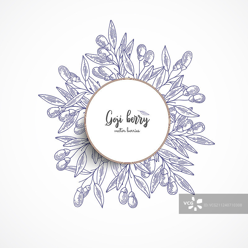 枸杞复古圆形banner图片素材