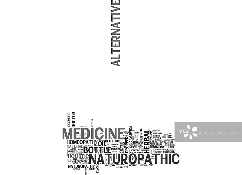 自然疗法词云概念图片素材