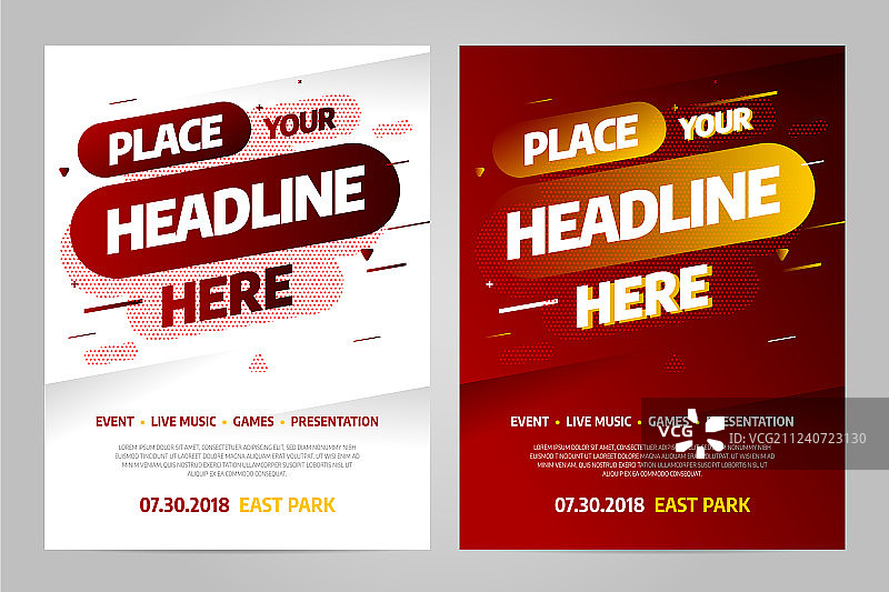 活动专用布局设计模板（EPS 10格式）图片素材