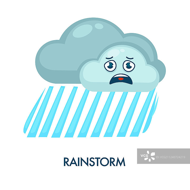 带有乌云和大雨的暴雨标志图片素材