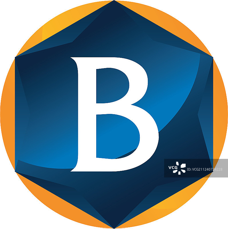 现代字母B图片素材