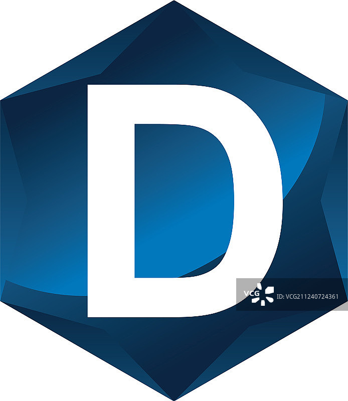现代字母D图片素材