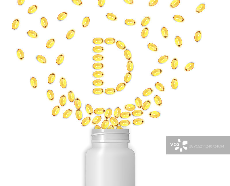 维生素D凝胶药丸背景图片素材
