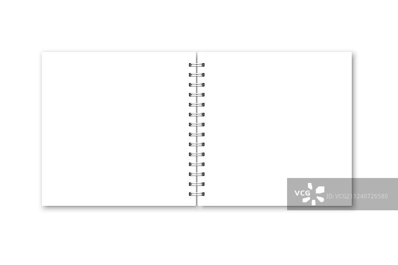 逼真风格的打开的笔记本封面图片素材
