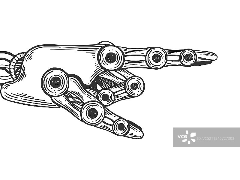 机器人手雕刻图片素材