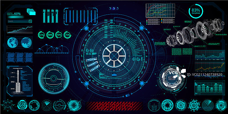 未来主义概念HUD GUI图片素材