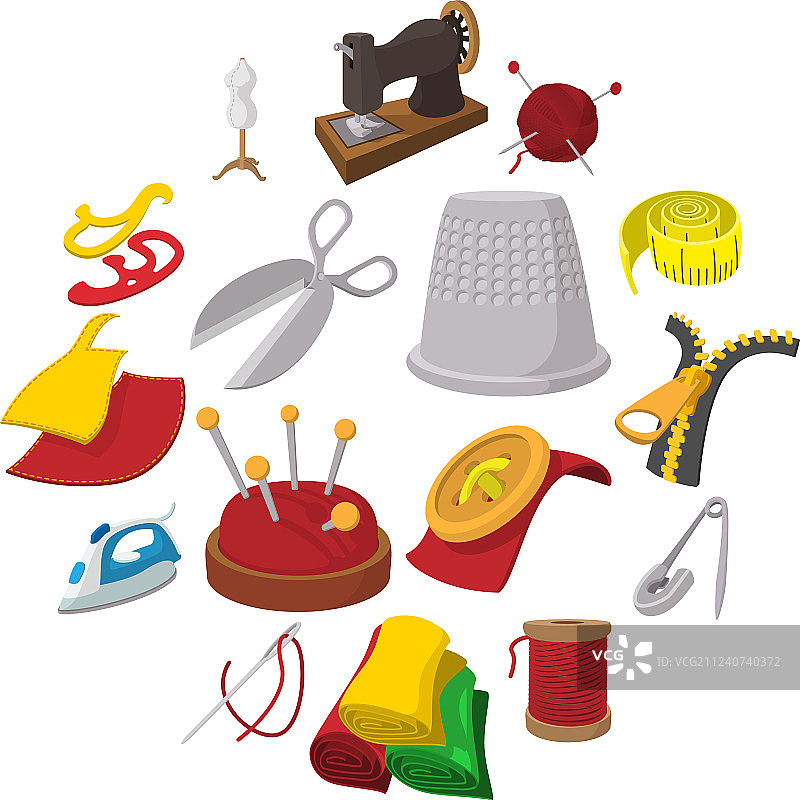 缝纫卡通图标图片素材