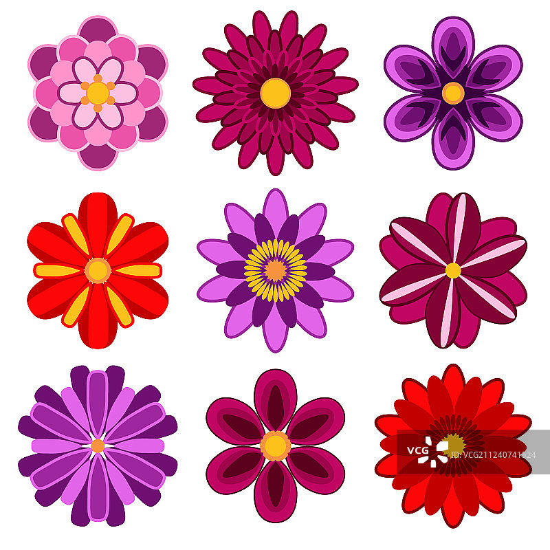 花朵图标合集图片素材