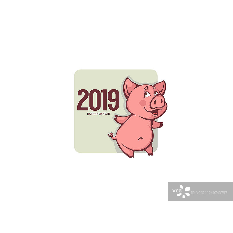 中国新年快乐小猪装饰图片素材