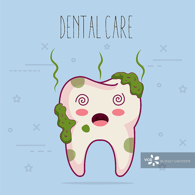 牙科保健可爱卡通形象图片素材