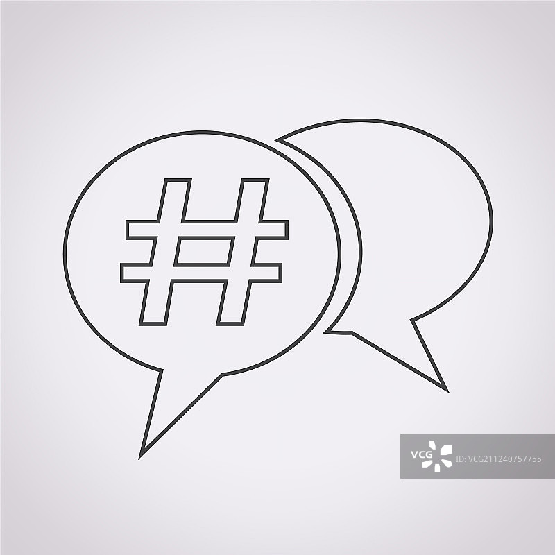 社交媒体标签图标图片素材