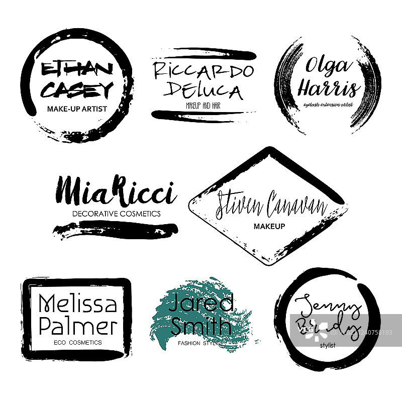 化妆师设计Logo模板集图片素材