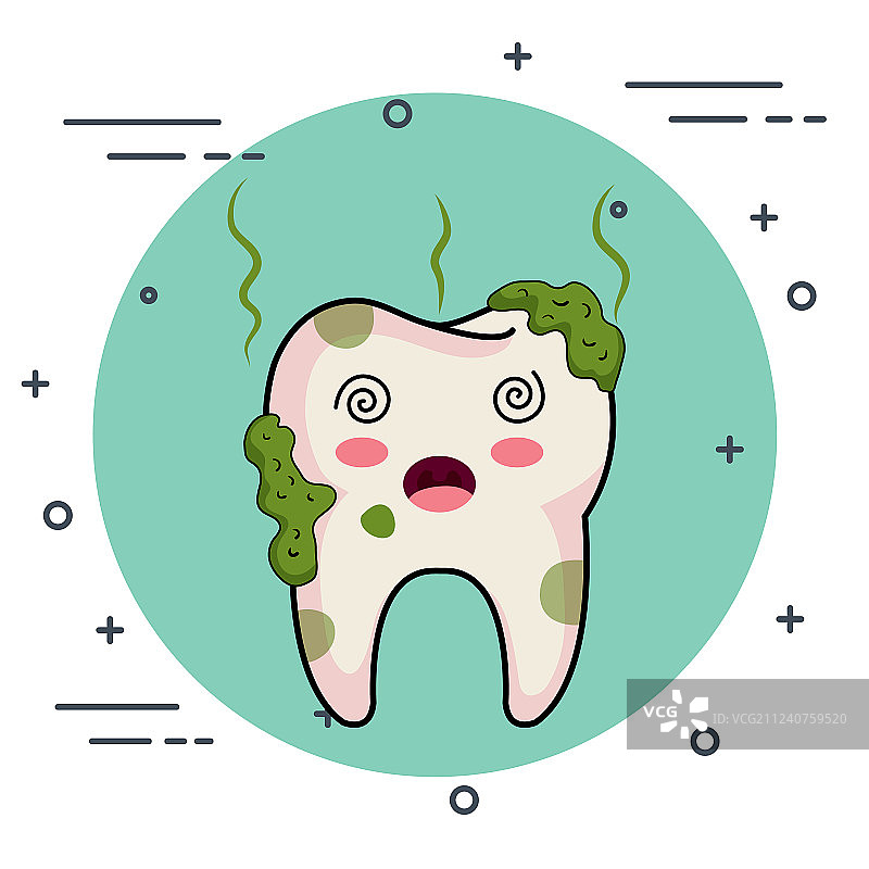 牙科保健可爱卡通形象图片素材