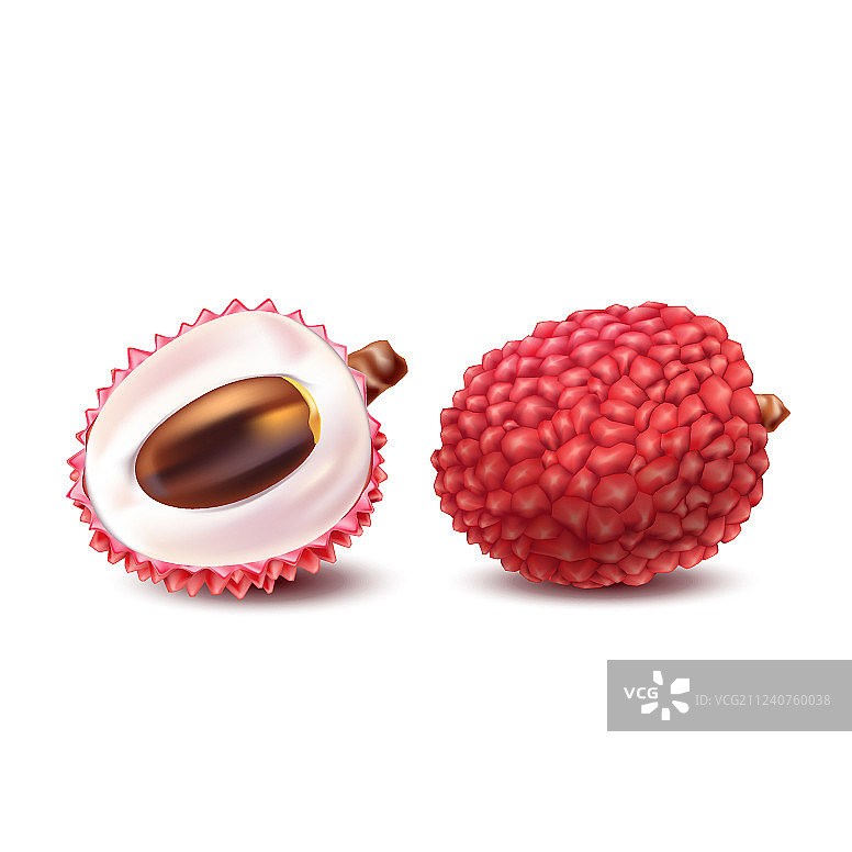 逼真风格的荔枝图片素材