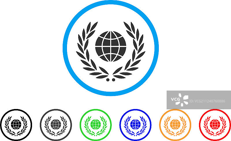 全球徽章圆形图标图片素材