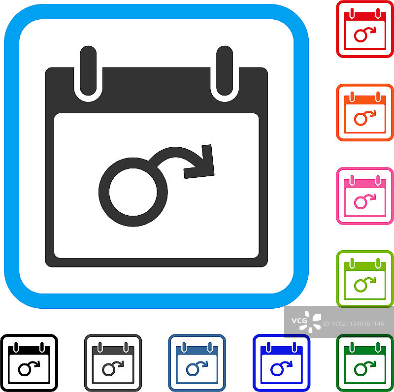 阳痿日历日框架图标图片素材