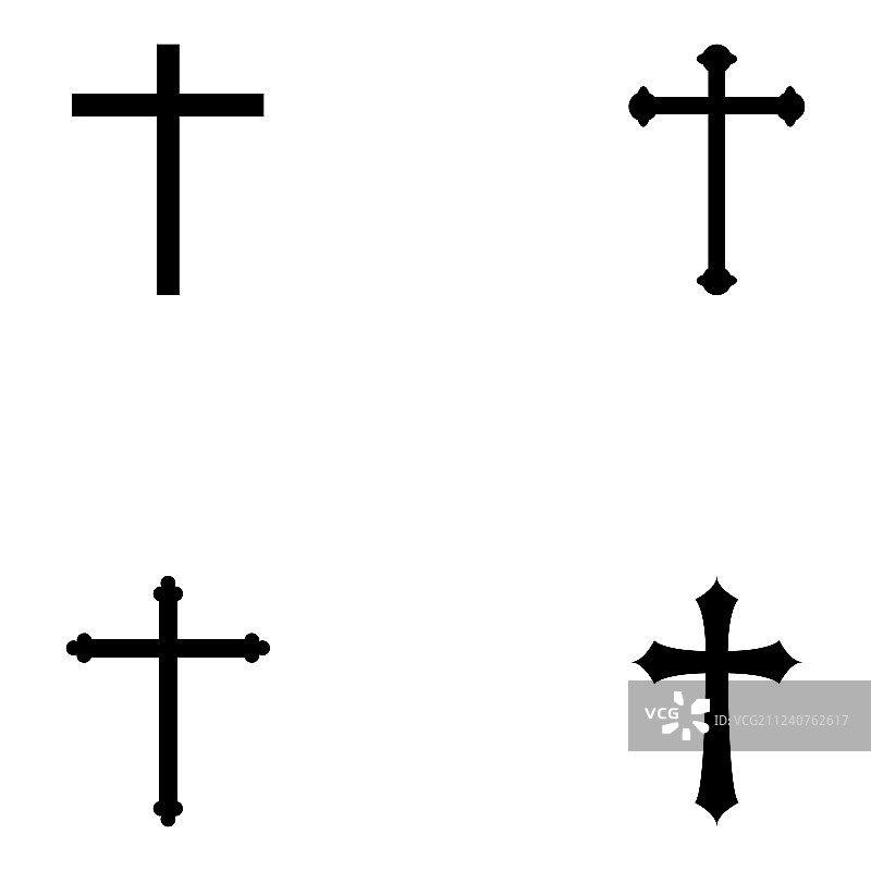 十字架图标集图片素材