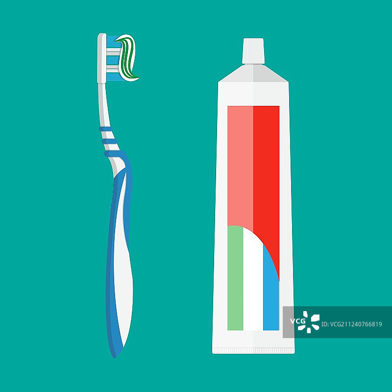 牙膏和牙刷图片素材
