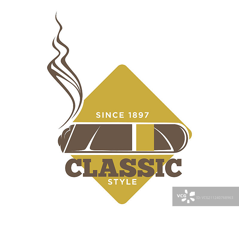 经典风格雪茄标志图片素材
