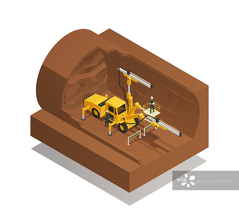 隧道施工场景图片素材
