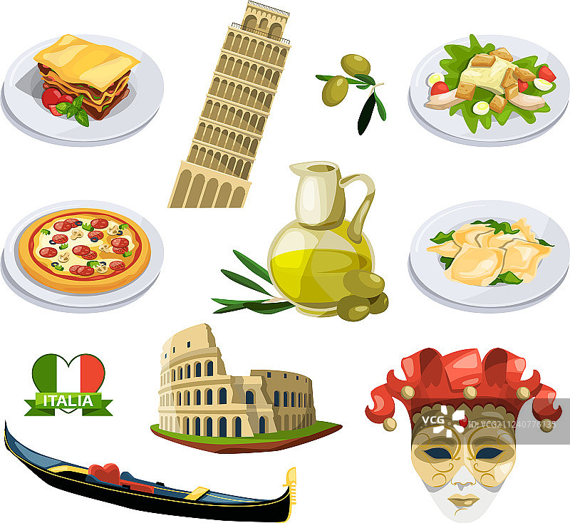 不同的传统元素和符号图片素材