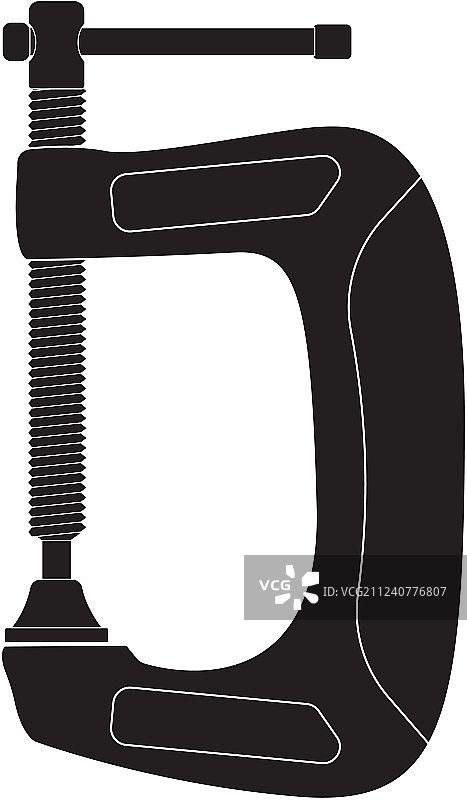 黑色轮廓夹具图标图片素材