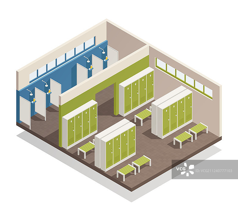 更衣室2.5D场景图片素材