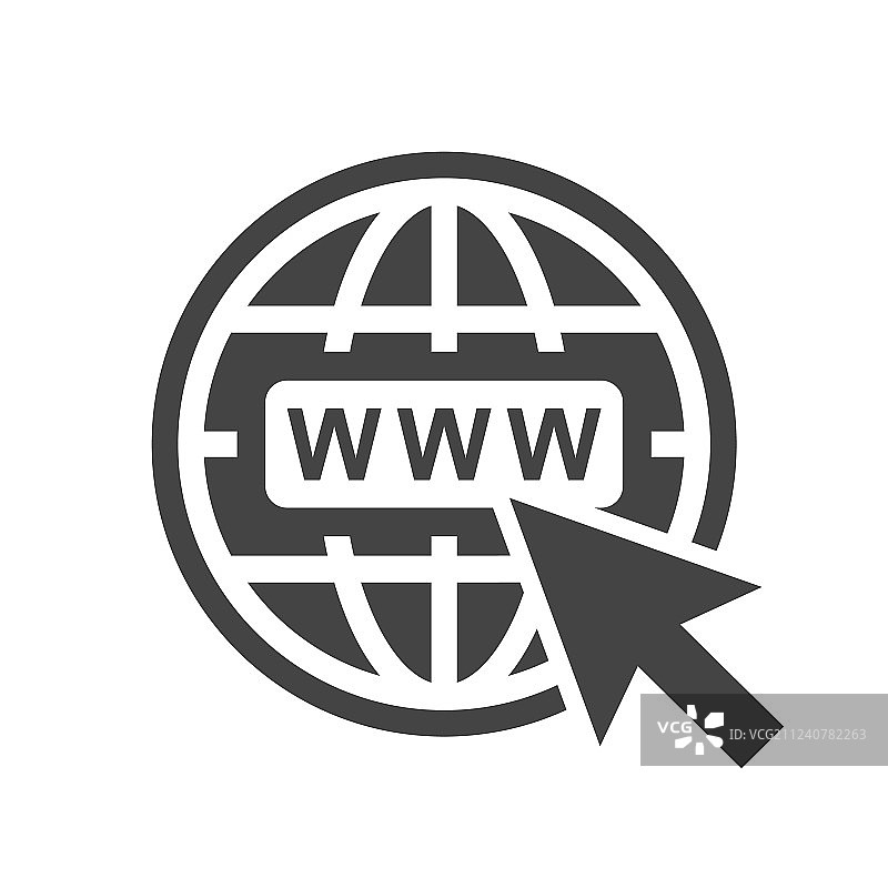 白色背景上的网站Web图标图片素材