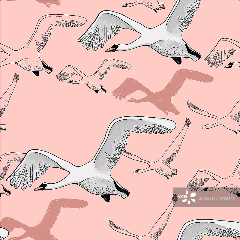 白色绘画无缝图案图片素材