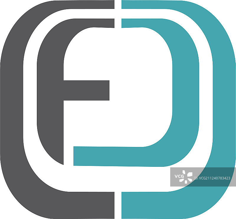 字母PF FD现代风格设计图片素材