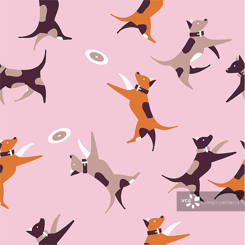 小狗无缝图案图片素材