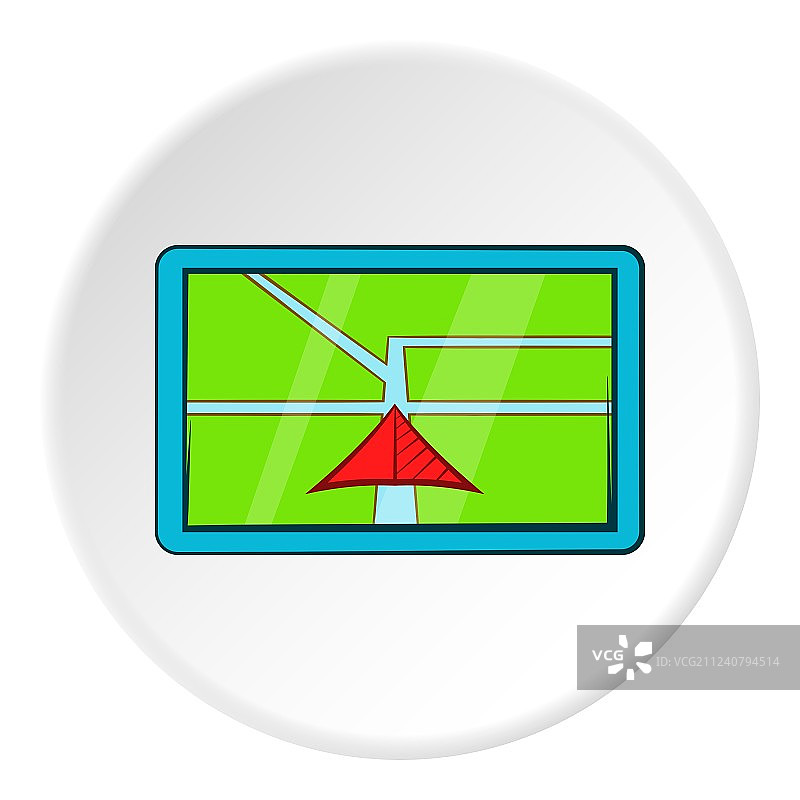 平板电脑GPS卡通风格图标图片素材