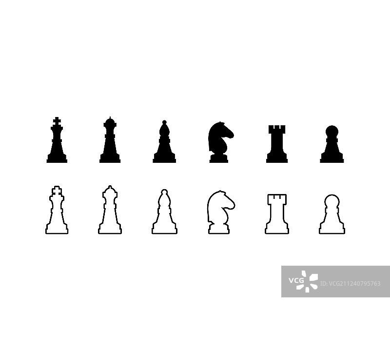 黑白棋子图标图片素材