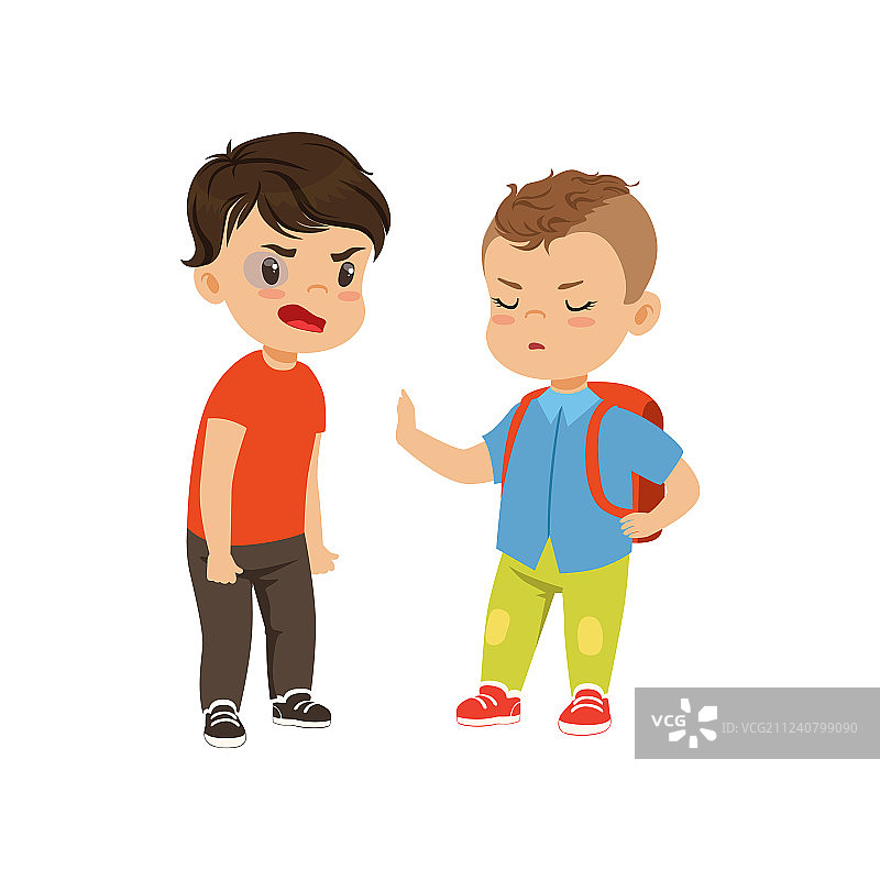 背着书包的勇敢小学生图片素材