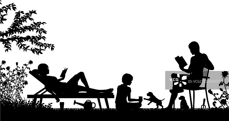 周末家庭时光图片素材