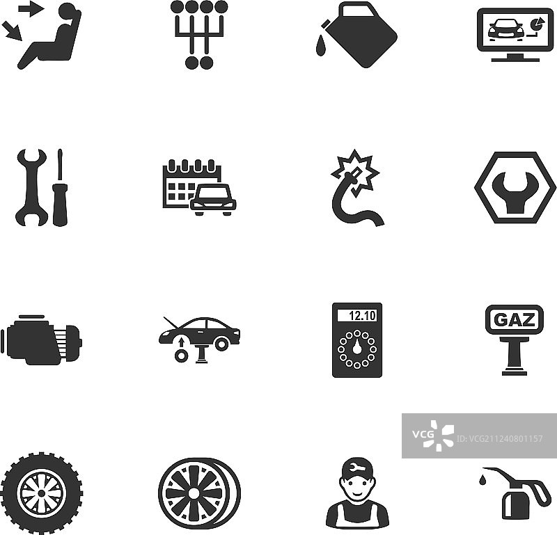汽车服务图标集图片素材