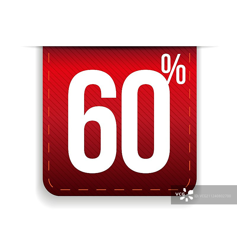 红色六折优惠丝带图片素材