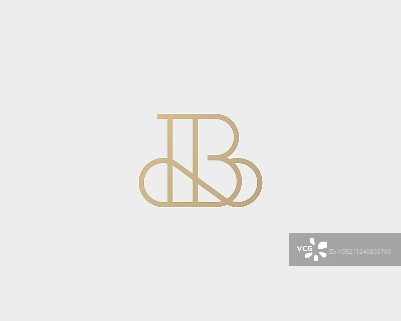 高级字母优雅线条曲线标志图片素材