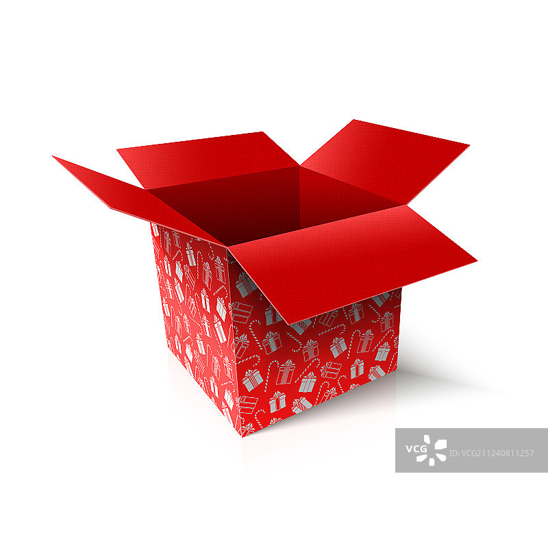 圣诞节开箱新年礼物概念图片素材