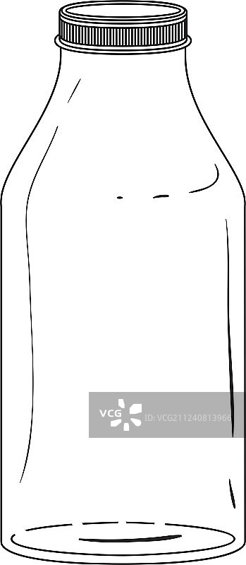 带盖玻璃瓶轮廓图片素材