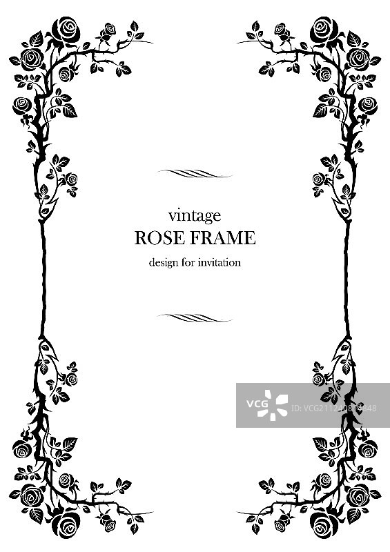 黑色玫瑰花边框图片素材