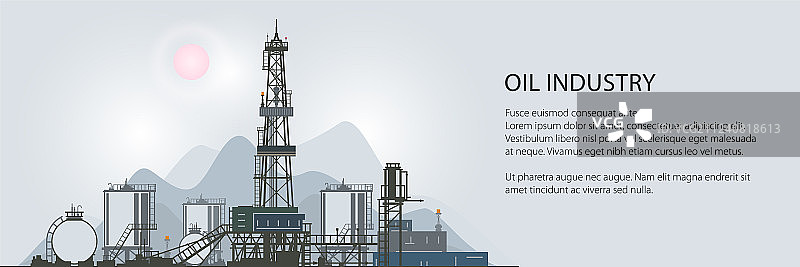 石油钻井平台banner图片素材